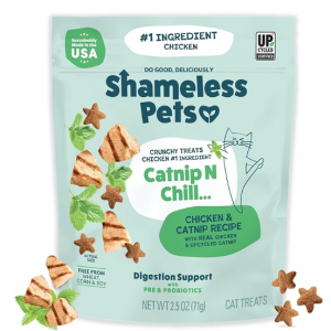 Shameless Pets Digestive Health Catnip Chicken Crunchy Cat Treats @ Amazon