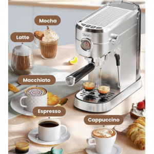 Gevi Commercial Espresso and Coffee Makers, Professional 20 Bar Espresso Maker with Milk Frother