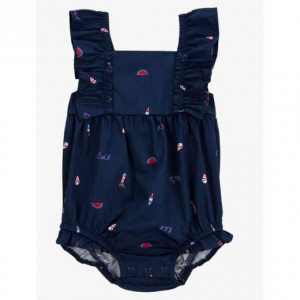 婴儿西瓜印花泡泡棉连体衣