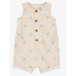 婴儿纽扣无袖连体衣