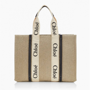 Chloé Large Woody 帆布托特包