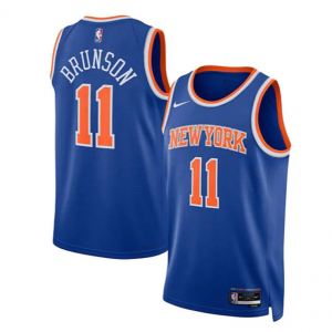 Nike Jalen Brunson Blue New York Knicks Swingman 男女同款篮球服