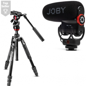 $256 off Manfrotto Befree Live Aluminum Video Tripod Kit with Wavo PLUS Microphone @B&H