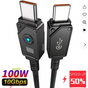 Walmart - Baseus 100W USB C 數據線，3.3 英尺 USB-C 轉 USB-C 快速充電線，直降$13 