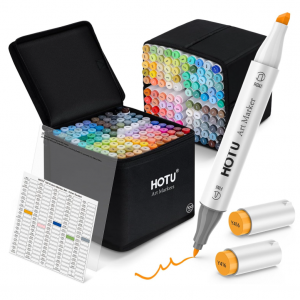 HOTU 超顺滑双头马克笔100色套装 @ Amazon