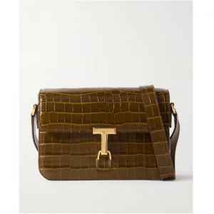 TOM FORD Monarch 鱷魚紋皮革郵差包