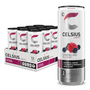 CELSIUS 莓果口味氣泡水 12oz 12罐 @ Amazon