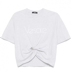 Versace 安全别针短款 T 恤