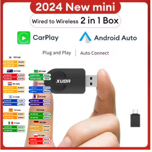 XUDA 无线 CarPlay Android 安卓汽车无线适配器智能迷你盒即插即用 WiFi 快速连接