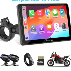 Carpuride - Carpuride W712D 可旋转摩托车音响（带 GPS 导航和行车记录仪），直降$120