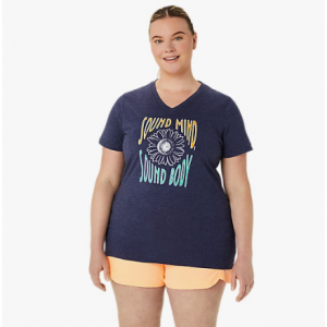 女士太阳花V领短袖T恤