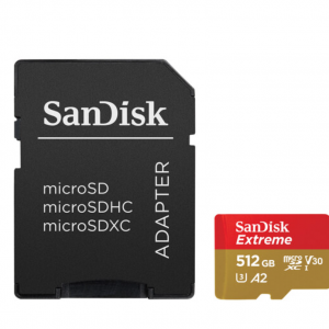 B&H - SanDisk 512GB Extreme UHS-I microSDXC存储卡（含SD适配器），立省30.39美元