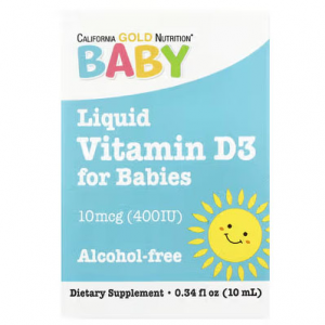 California Gold Nutrition, Baby Vitamin D3 Drops, 10 mcg (400 IU), 0.34 fl oz (10 ml)