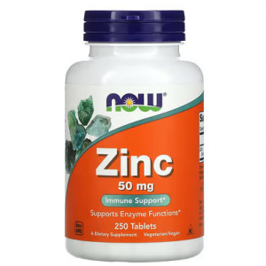 NOW Foods, 锌片，50 毫克，250 片