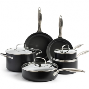 GreenPan 硬质阳极不粘锅具 10件套 @ Amazon