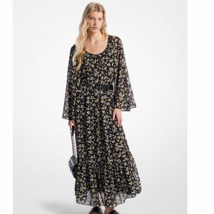 MICHAEL Michael Kors 印花雪纺长连衣裙