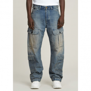 Bend 3D男士工装风宽松牛仔裤