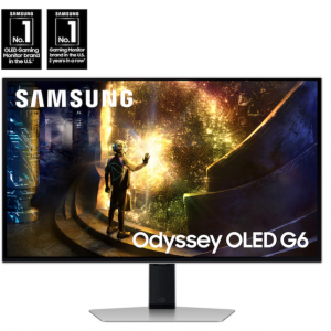 Samsung - 三星 27 英寸 Odyssey OLED G6 (G61SD) QHD 游戏显示器，现价$400