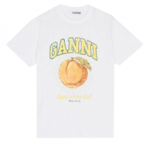 GANNI logo印花T恤