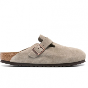 Birkenstock Boston 绒面皮木屐凉鞋