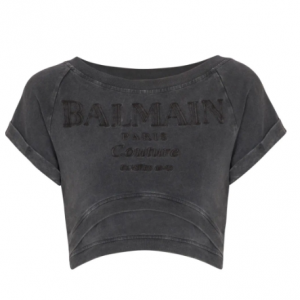 Balmain Couture 刺绣短款T恤
