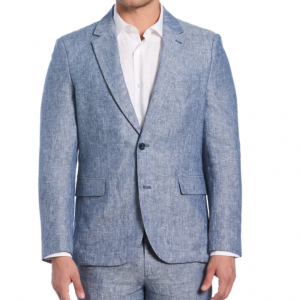 亚麻休闲西装外套