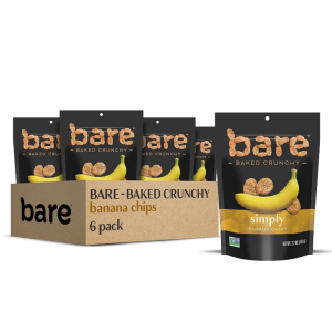 Bare Baked Crunchy Banana Chips, Simply, Gluten Free, 2.7 Ounce, Pack of 6 @ Amazon