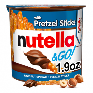 Nutella & GO! Bulk 12 Pack, Hazelnut and Cocoa Spread with Pretzel Sticks, 1.9 oz Each @ Amazon