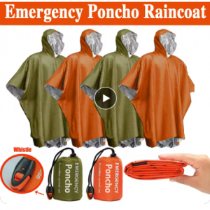 緊急防水レインコートアルミフィルム使い捨てポンチョ保冷レインウェアブランケットサバイバルツールキャンプ用品