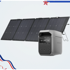 eBay US - EcoFlow DELTA 3 Plus 1024Wh 便携式电源 + 220W 翻新太阳能电池板，折上8折