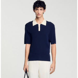 拼色男士polo短袖