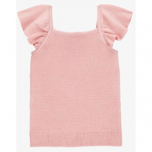 婴儿荷叶袖罗纹背心