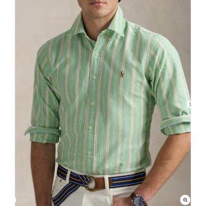 Polo Ralph Lauren Custom Fit Fun Stripe Cotton Long Sleeved Shirt