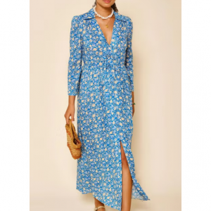 Rixo Franchi Floral-Print Cotton-Voile Dress