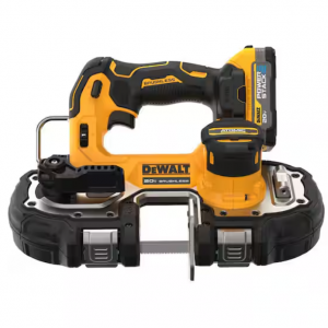 DEWALT ATOMIC 20V MAX 锂离子无绳 1-1/4 英寸带锯套件，配备 1.7 Ah 电池和充电器 @ Home Depot