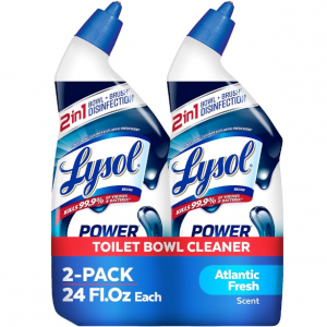 Lysol Toilet Bowl Cleaner, Max Strength Bathroom Cleaning Supplies, 24 oz (2 ct) @ Amazon
