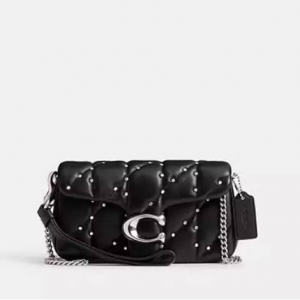 Coach Tabby Crossbody Wristlet With Pillow Quilting And Crystal Rivets