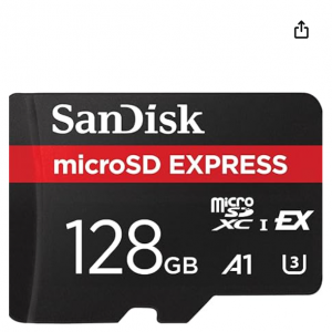 Amazon - SanDisk  microSD Express 128GB 高速存储卡，现价$53.99
