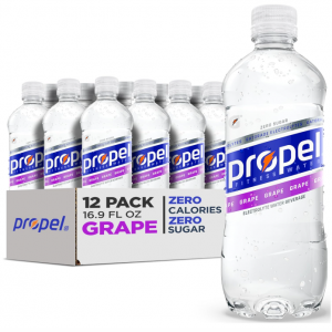 Propel Electrolyte Enhanced Water Sports Drink, Grape Flavored Water, 16.9 oz (12 Pack) @ Amazon
