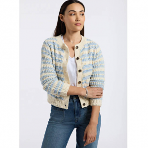 Buffalo David Bitton Amaranth 女士条纹针织开衫