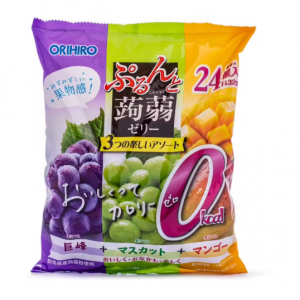 Orihiro 蒟蒻零卡果冻 巨峰葡萄味/青葡萄味/芒果味 24个 432 克