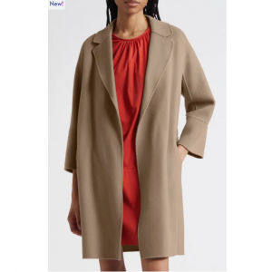Max Mara Arona Double Face Virgin Wool Belted Coat