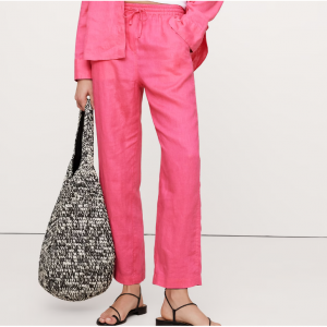 Linen Pull-On Ankle Pant