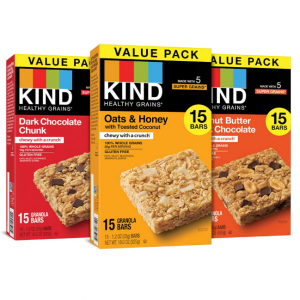 KIND Healthy Grains Bars, Variety Pack, 1.2 OZ, 45 Count @ Amazon