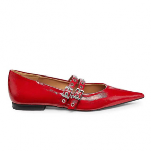 Ganni Grommet Pointed Mary Janes