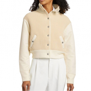rag & bone Paula Crop Bomber Jacket