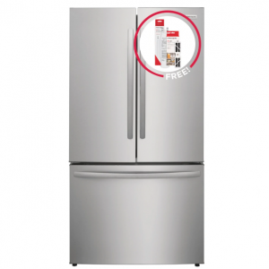 Frigidaire 29 Cu. Ft.  标准深度法式门冰箱，附赠免费附加过滤套件