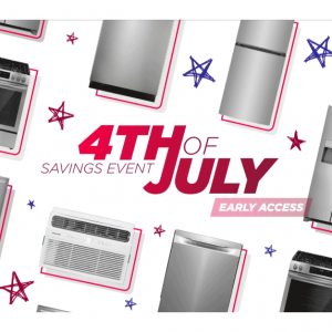 4th of July Early Access Sale: up to 35% + FREE install on refrigerators, freezers and ranges 