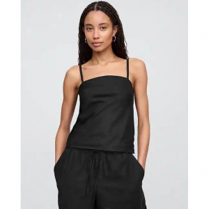 Gap Linen-Blend Squareneck 上衣