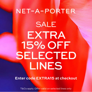 NET-A-PORTER APAC - Extra 15% Off Sale Styles(VERSACE, STELLA MCCARTNEY, AQUAZZURA & More)